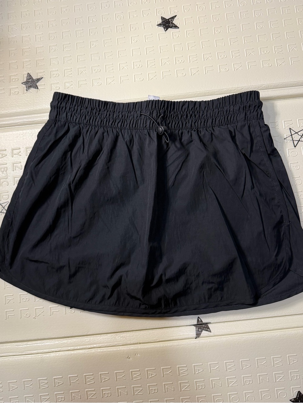 Yogalicious Black Athletic Skort with Elastic Drawstring Waist